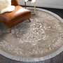 Conceptum Alfombra de 180 x 180 cm Beige y Blanco